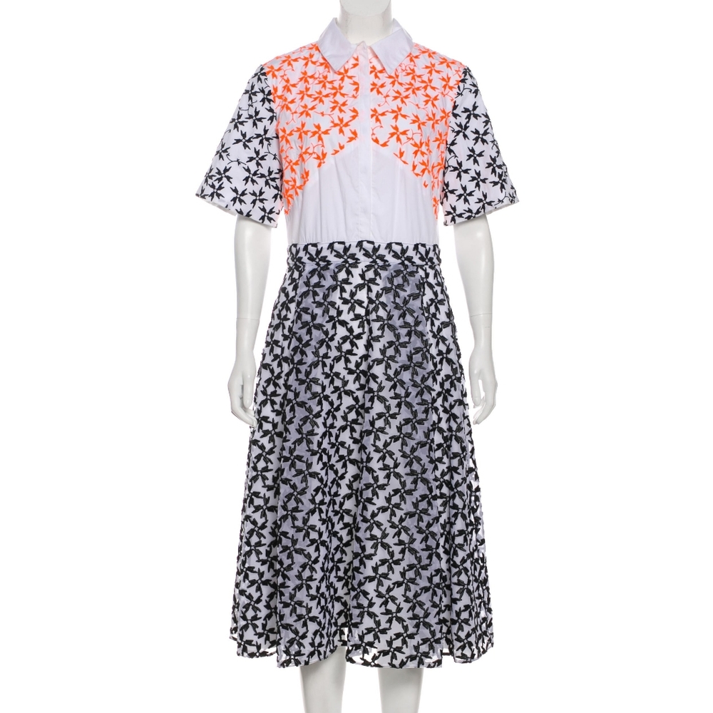 Tanya Taylor Embroidered Midi Dress